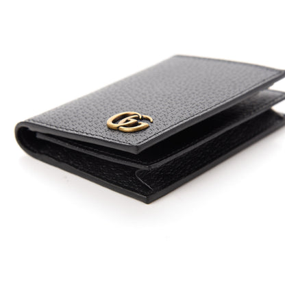 Gucci Calfskin Boar Effect GG Marmont Card Case Black 7 of 11