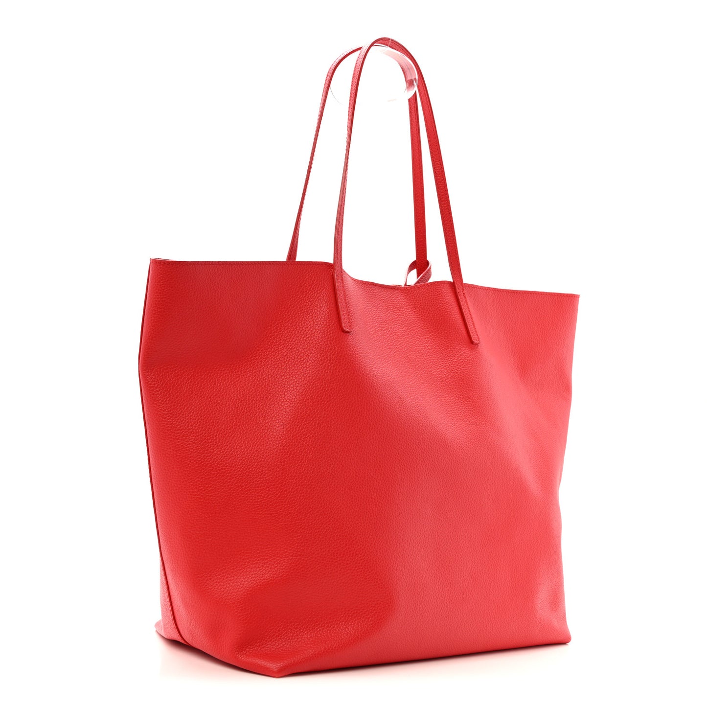 Grained Calfskin Skull Open Shopper Tote Red