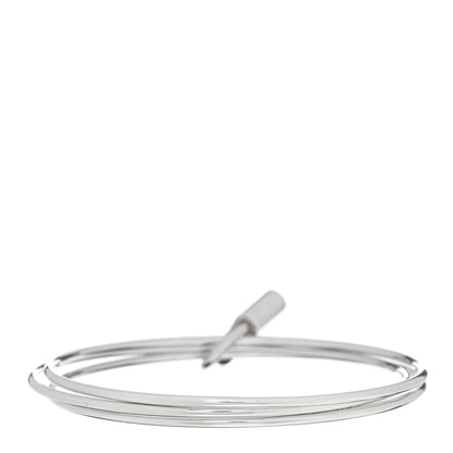 Tiffany Sterling Silver 1837 Triple Bangle Lock Bracelet 2 of 3
