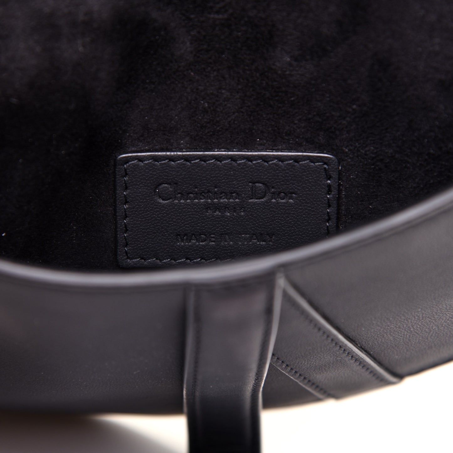 Ultra Matte Calfskin Saddle Belt Bag Black