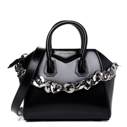Givenchy Shiny Lord Calfskin Mini Antigona With Chain Black 1 of 12