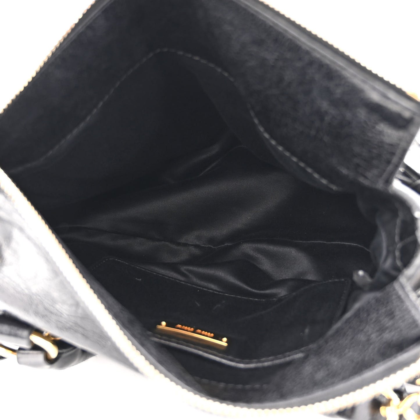 Vitello Lux Bow Tote Black