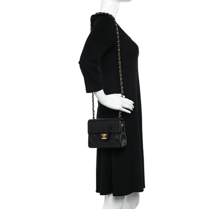 Chanel Lambskin Quilted Mini Square Flap Black 2 of 11