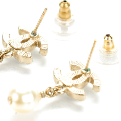 Chanel Pearl CC Drop Earrings Gold 5 of 7