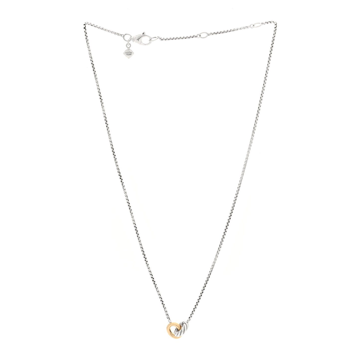 Sterling Silver 14K Yellow Gold Belmont Pendant Necklace