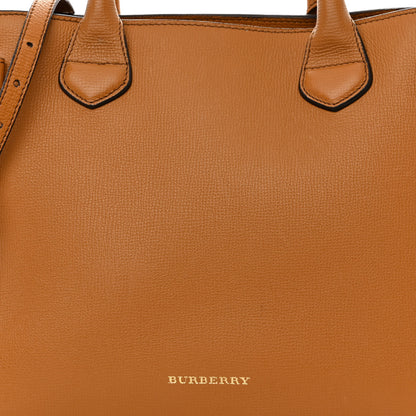Burberry Grainy Calfskin House Check Medium Banner Tote Cognac 10 of 13