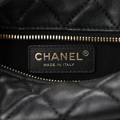 Chanel Lambskin Quilted Small Perfect Meeting Hobo Black 7 of 10
