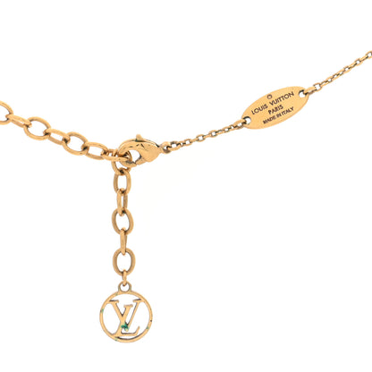 Louis Vuitton Metal Louisette Necklace Gold 4 of 4