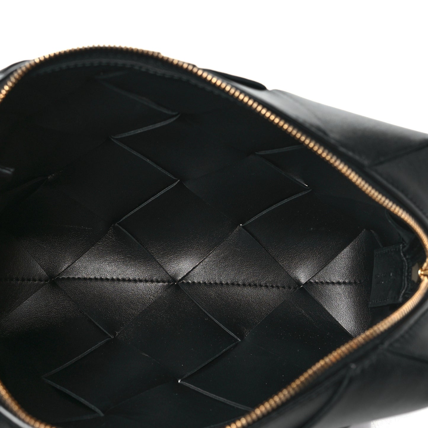 Lambskin Maxi Intrecciato Small Cassette Camera Bag Black