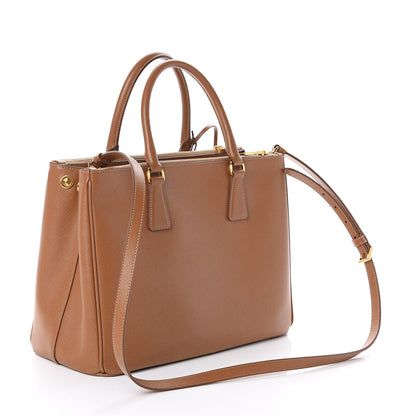Prada Saffiano Medium Galleria Double Zip Tote Caramel 2 of 8