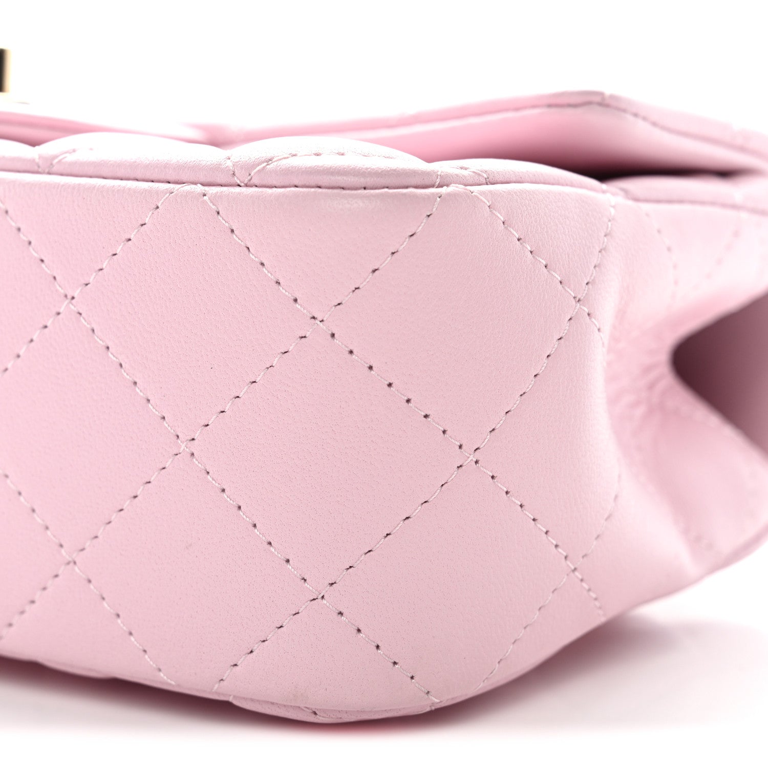 Chanel Lambskin Quilted Mini Top Handle Rectangular Flap Light Pink 10 of 11