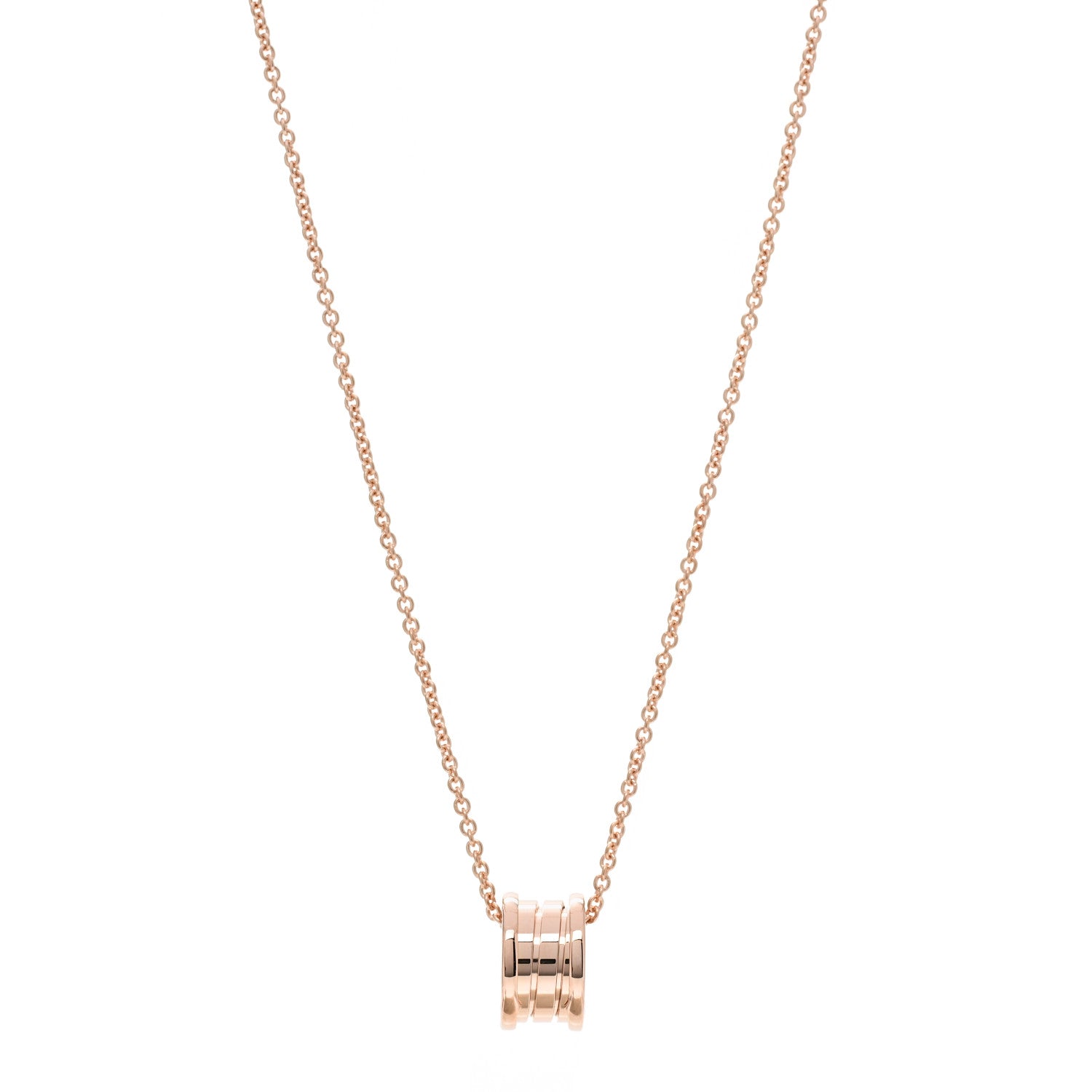 Bulgari 18K Rose Gold B.Zero1 Pendant Necklace 1 of 6