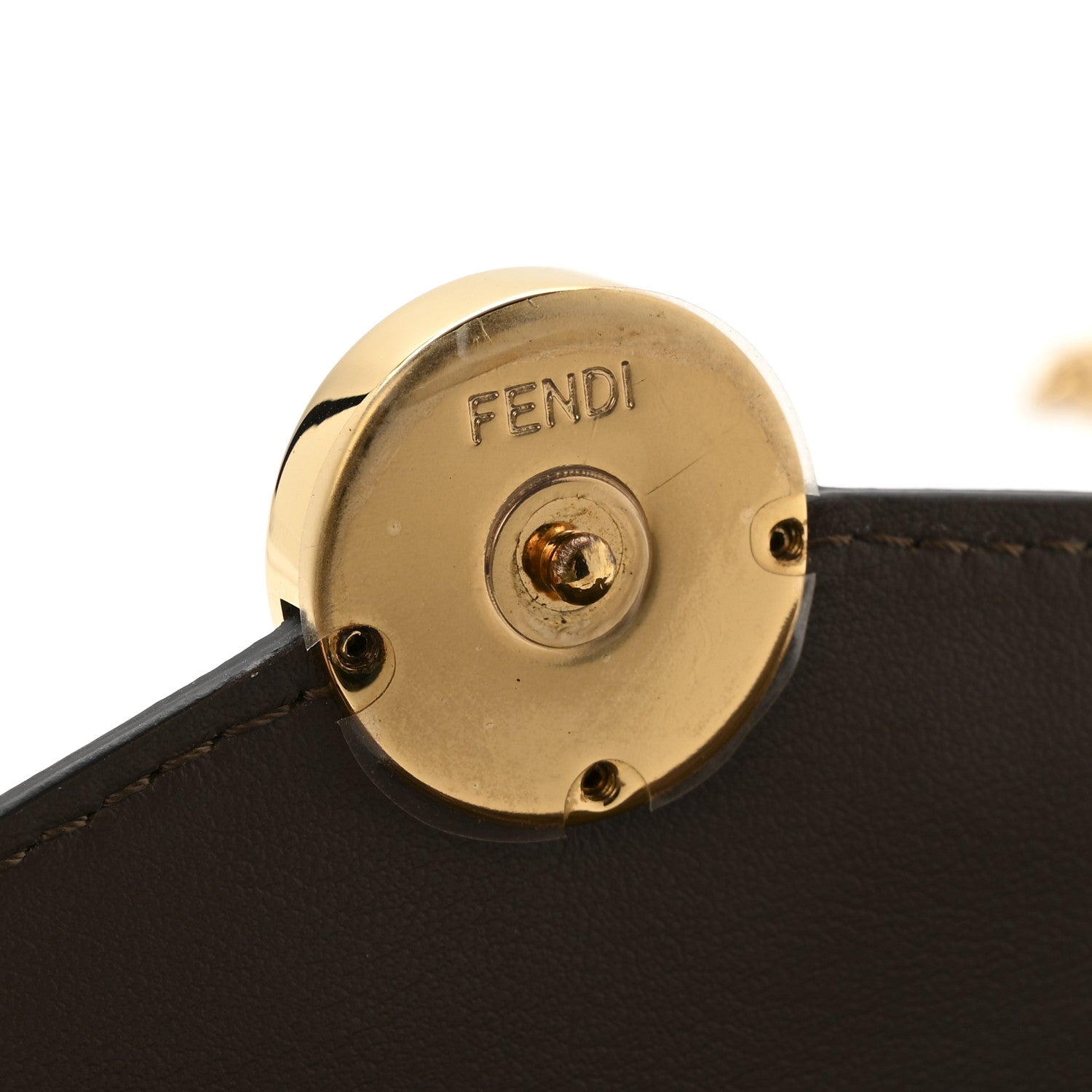 Fendi Vitello Soft F is Fendi Bi-Color FF 1974 Embossed Continental Envelope Wallet On Chain Maya Black 12 of 13