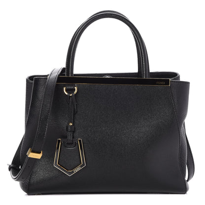 Fendi Vitello Elite Petite 2Jours Tote Black 1 of 7