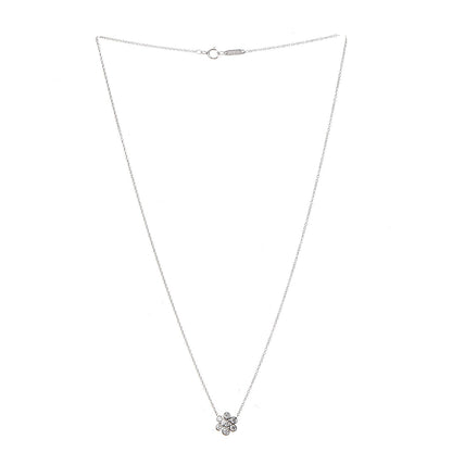 Tiffany Platinum Diamond Flower Necklace 3 of 6