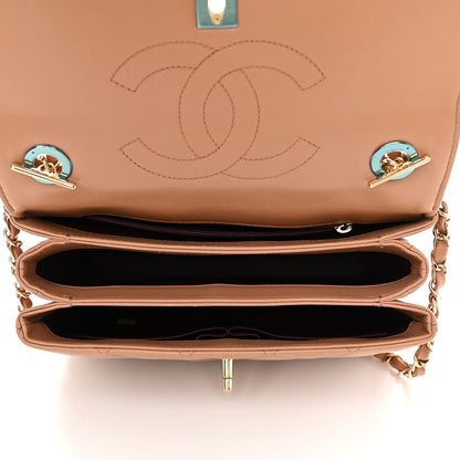 Chanel Lambskin Quilted Small Trendy CC Flap Dual Handle Bag Camel 7 of 11