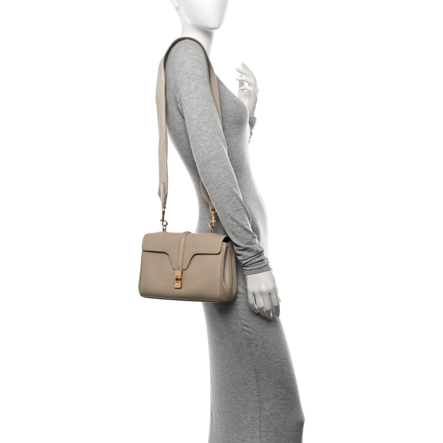 Celine Smooth Calfskin Teen Soft 16 Shoulder Bag Trench 2 of 12