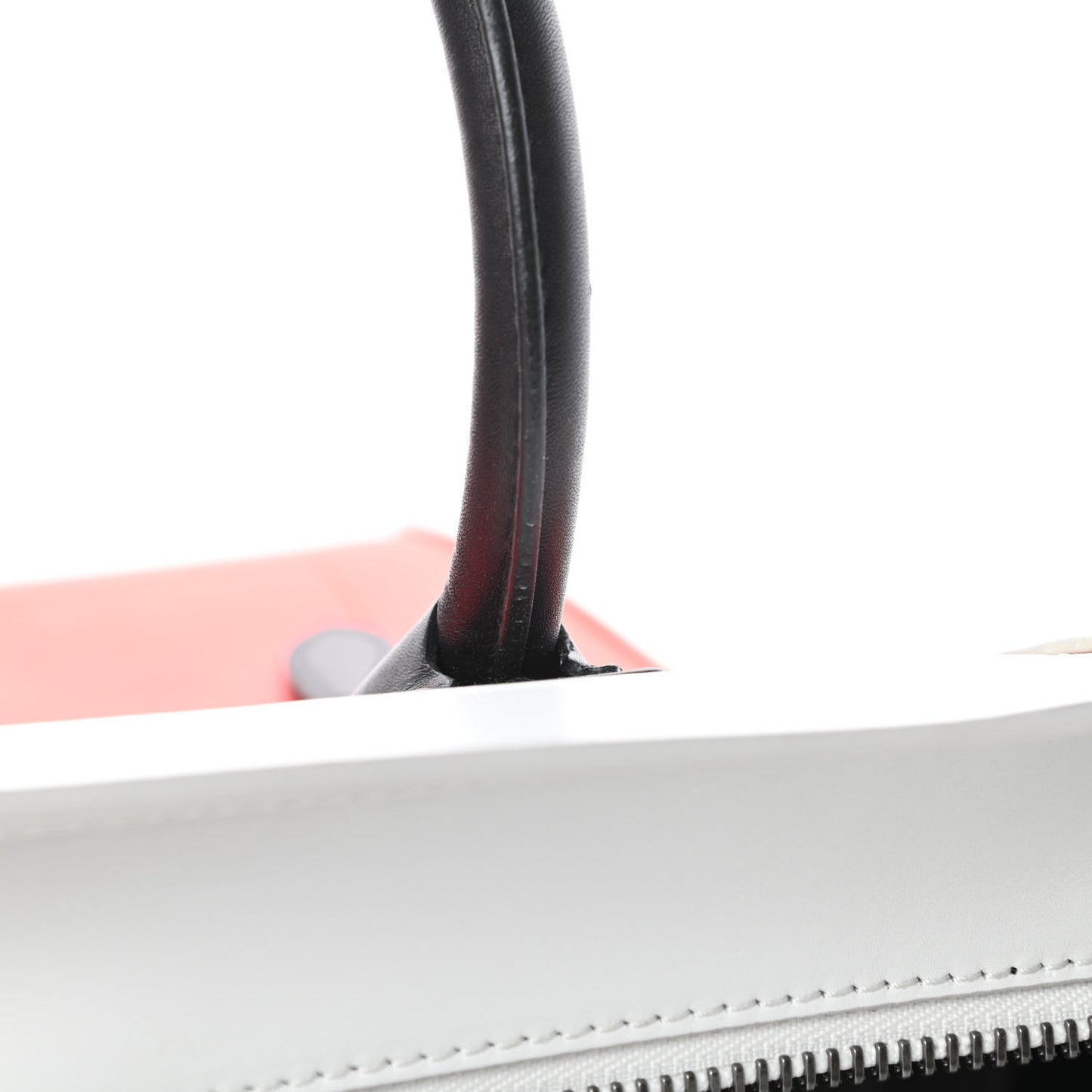 Smooth Calfskin Mini Tri-Color Luggage Vermillion