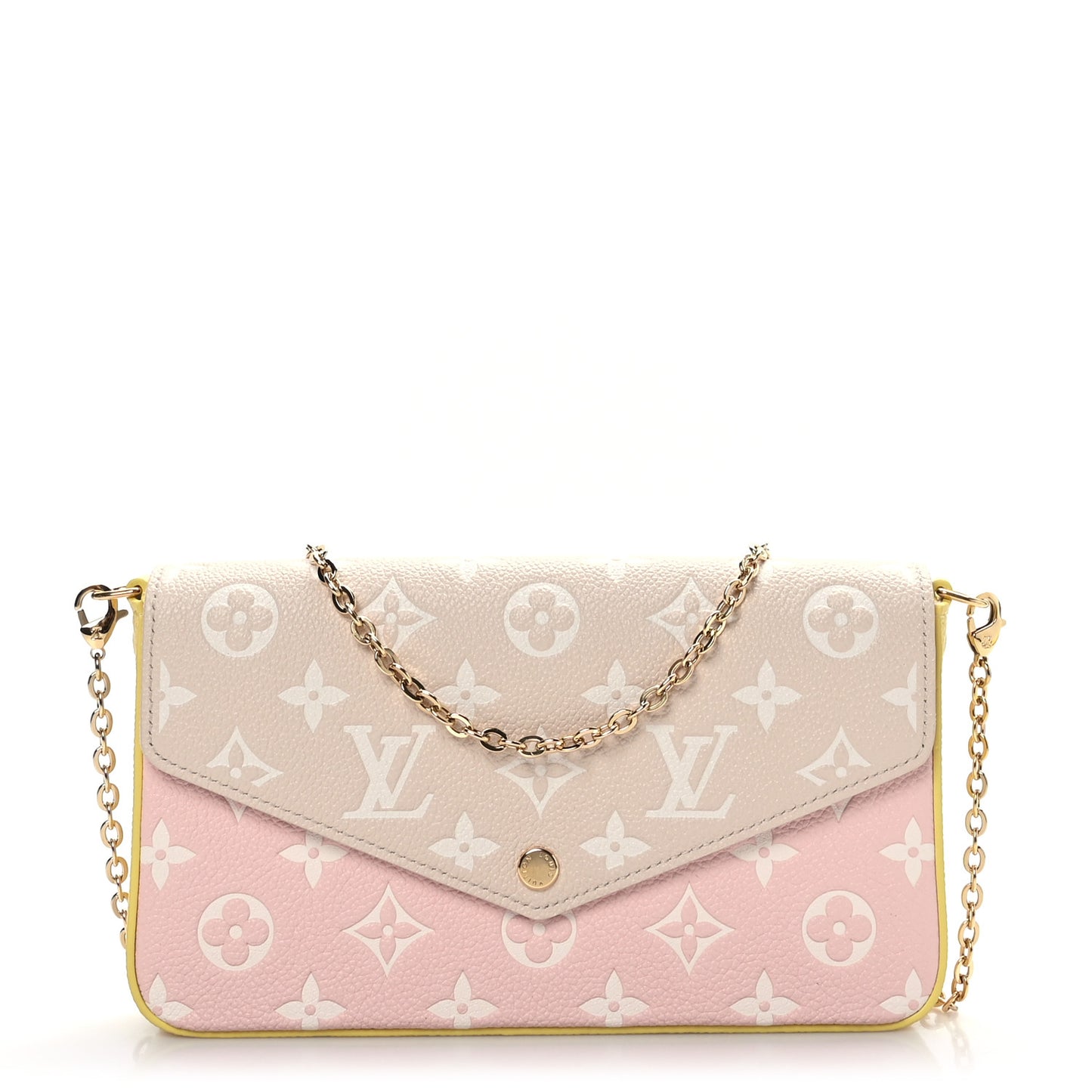 Empreinte Spring in the City Felicie Pochette Chain Wallet Pink Beige Yellow