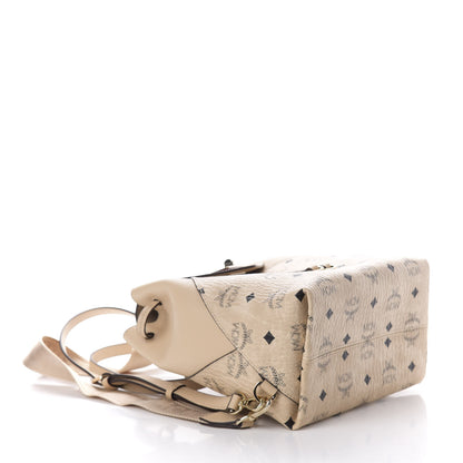 MCM Visetos Small Essential Backpack Beige 3 of 8