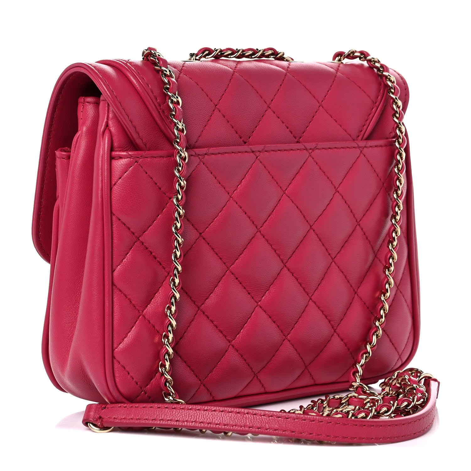 Chanel Lambskin Quilted Small Lovely Day Flap Pink 3 of 15