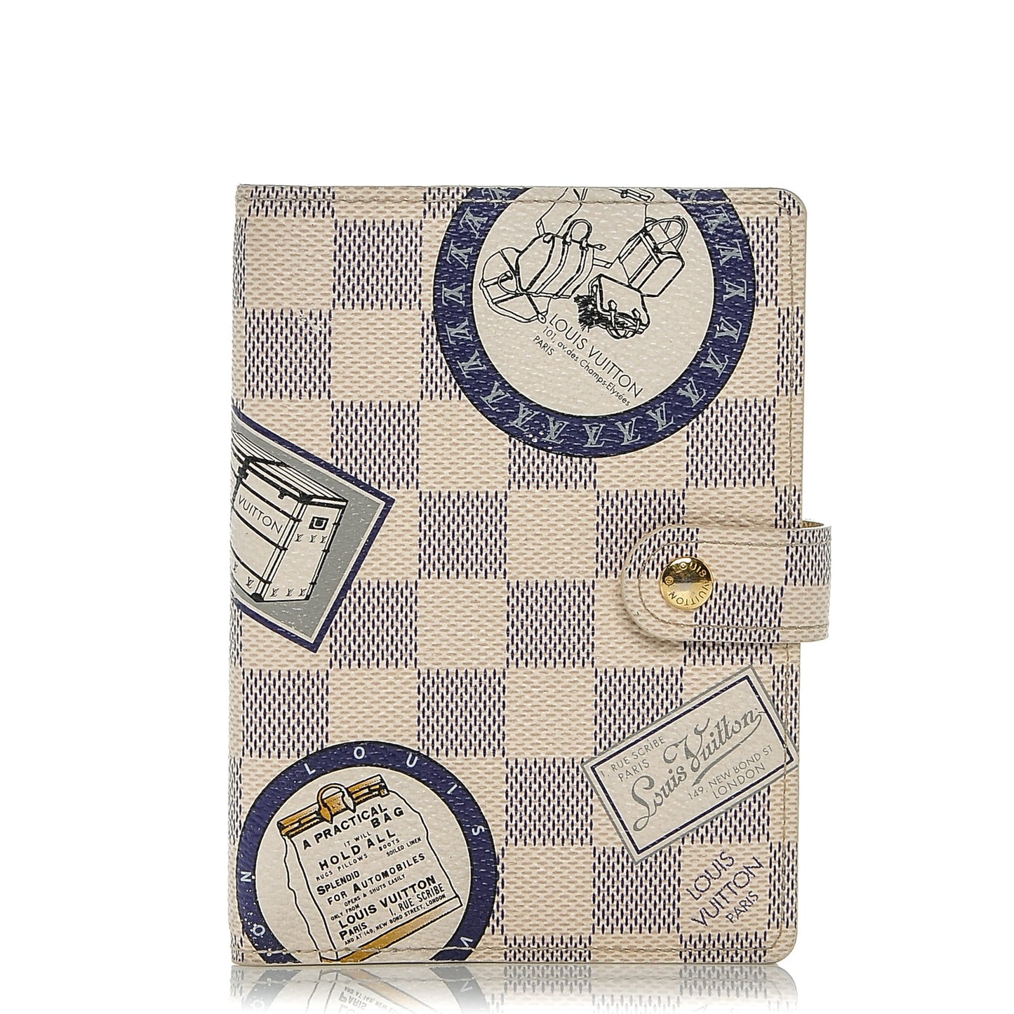 Damier Azur Patch Small Ring Agenda Cover