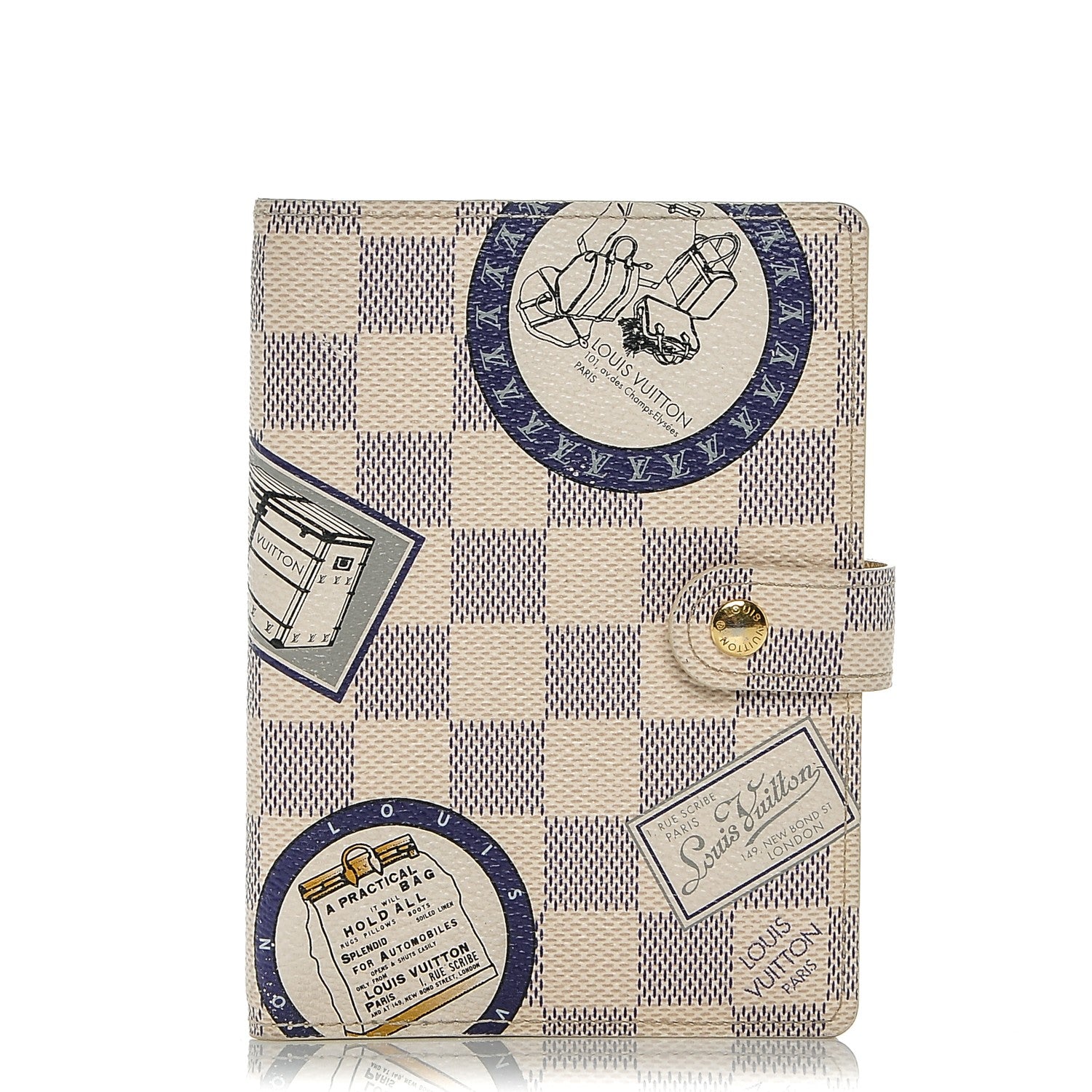 Louis Vuitton Damier Azur Patch Small Ring Agenda Cover 1 of 6