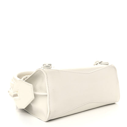 Balenciaga Grained Calfskin Neo Classic Silver Hardware Mini City White 5 of 13