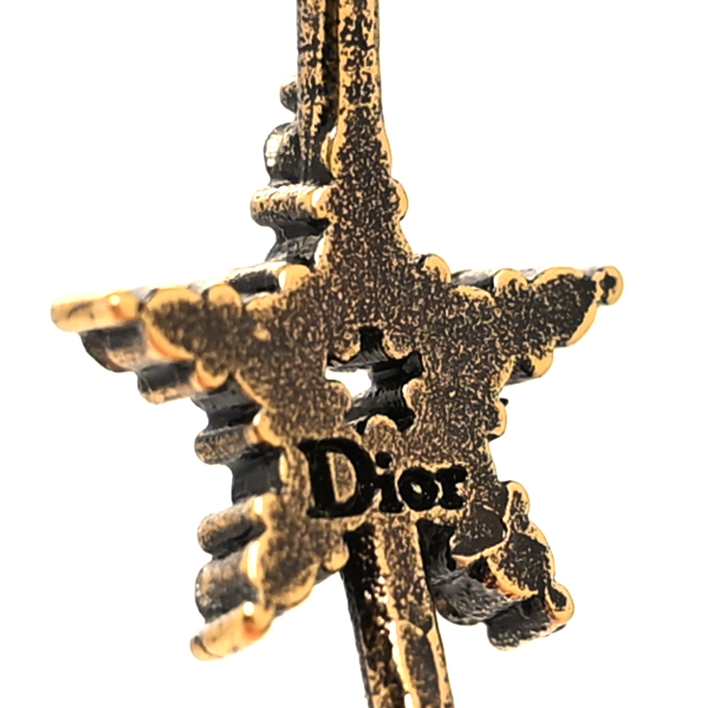 Metal Crystal J'Adior Hoop Earrings Aged Gold