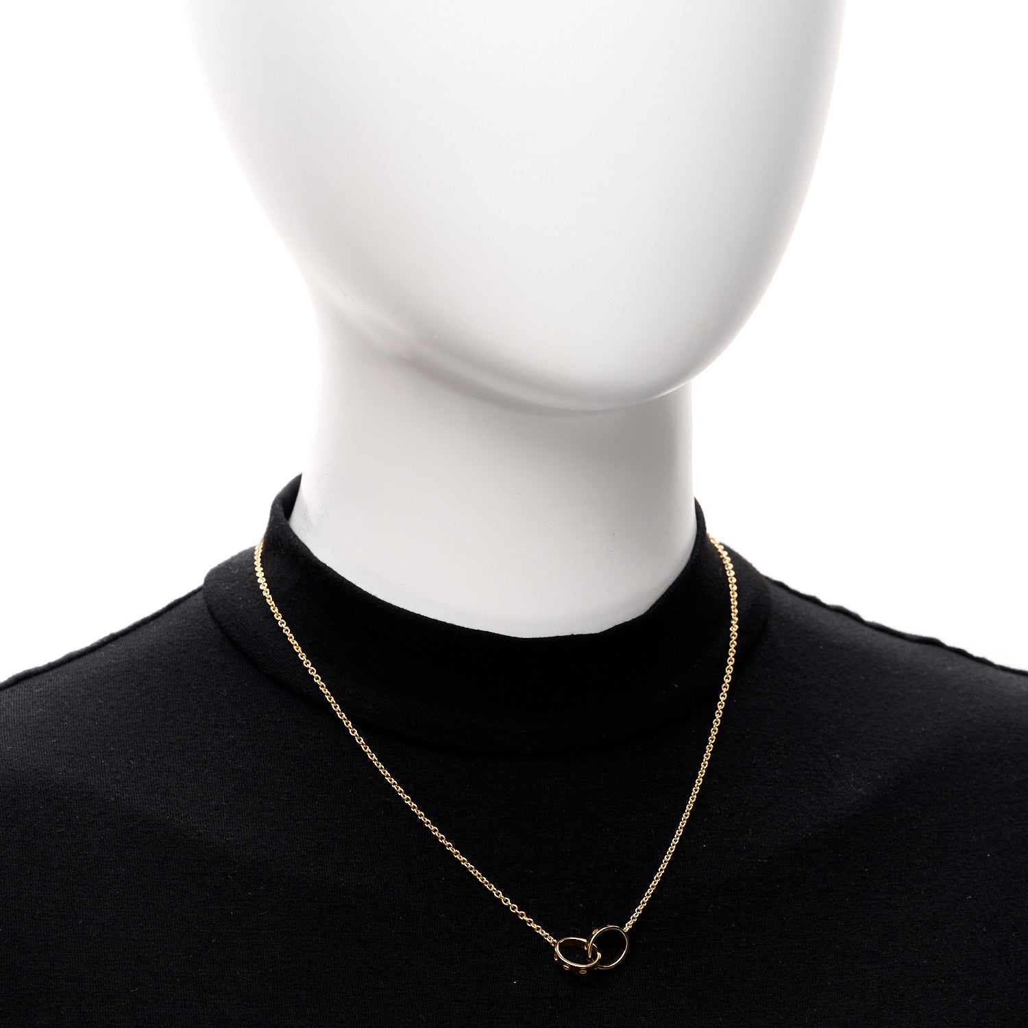 Cartier 18K Yellow Gold Interlocking LOVE Necklace 2 of 5