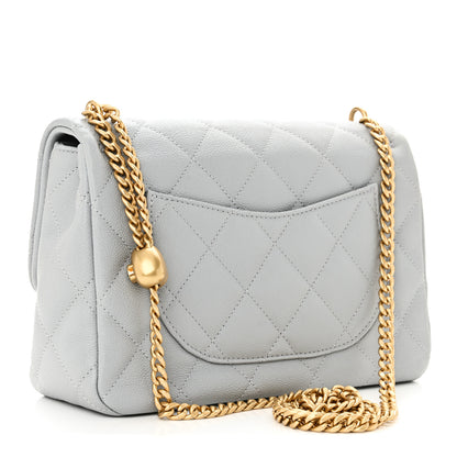 Chanel Caviar Quilted Sweetheart Flap Grey 3 of 10