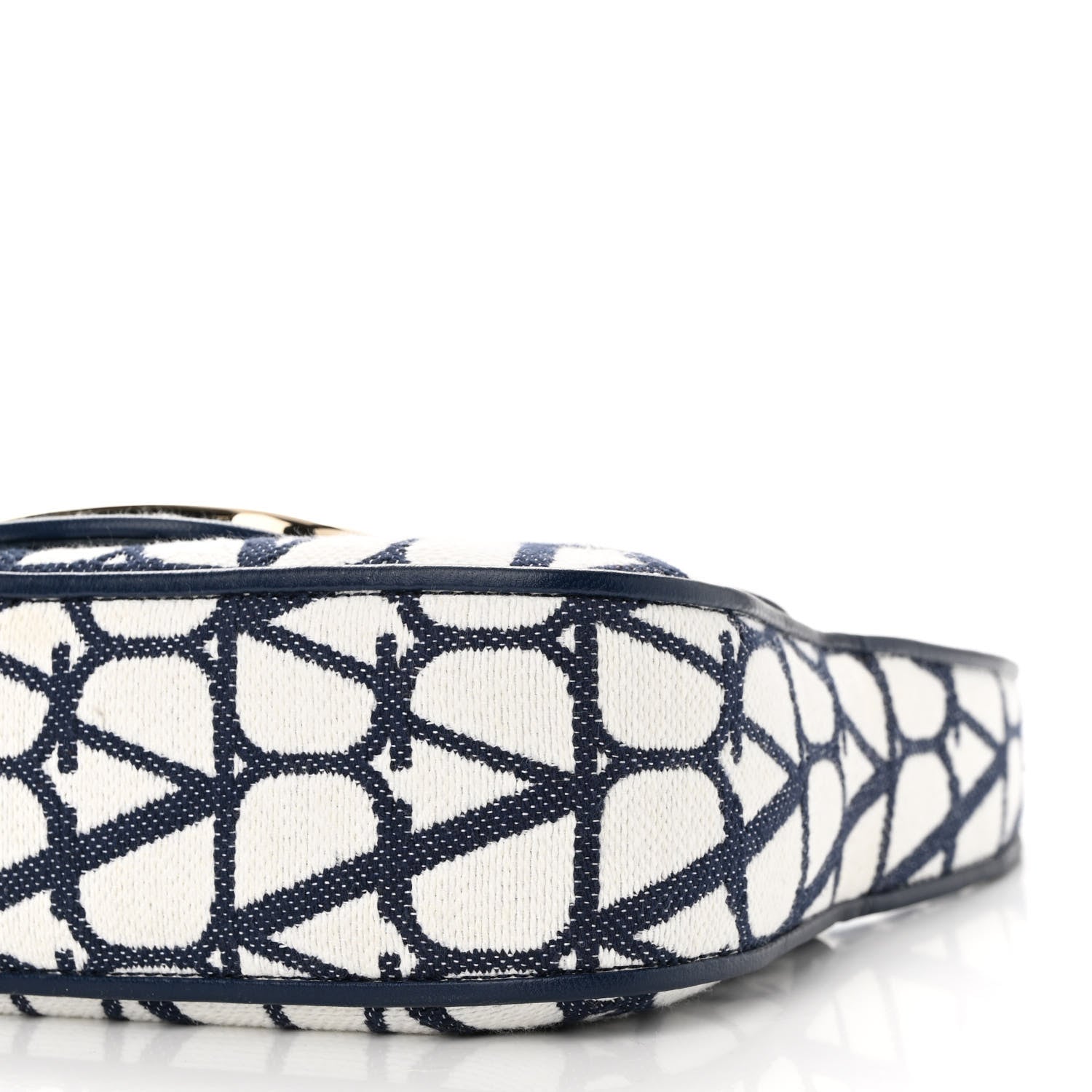 Valentino Garavani Toile Iconographe Cotton Vlogo Small Loco Hobo Bag White Worker 9 of 9