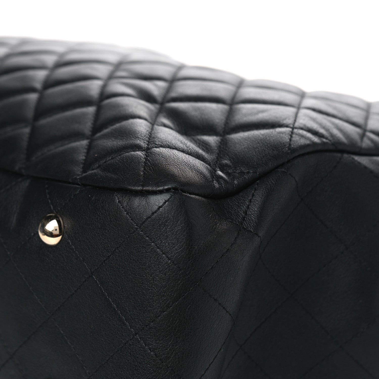 Chanel Calfskin Quilted Large CC Shopping Tote Black 9 of 9
