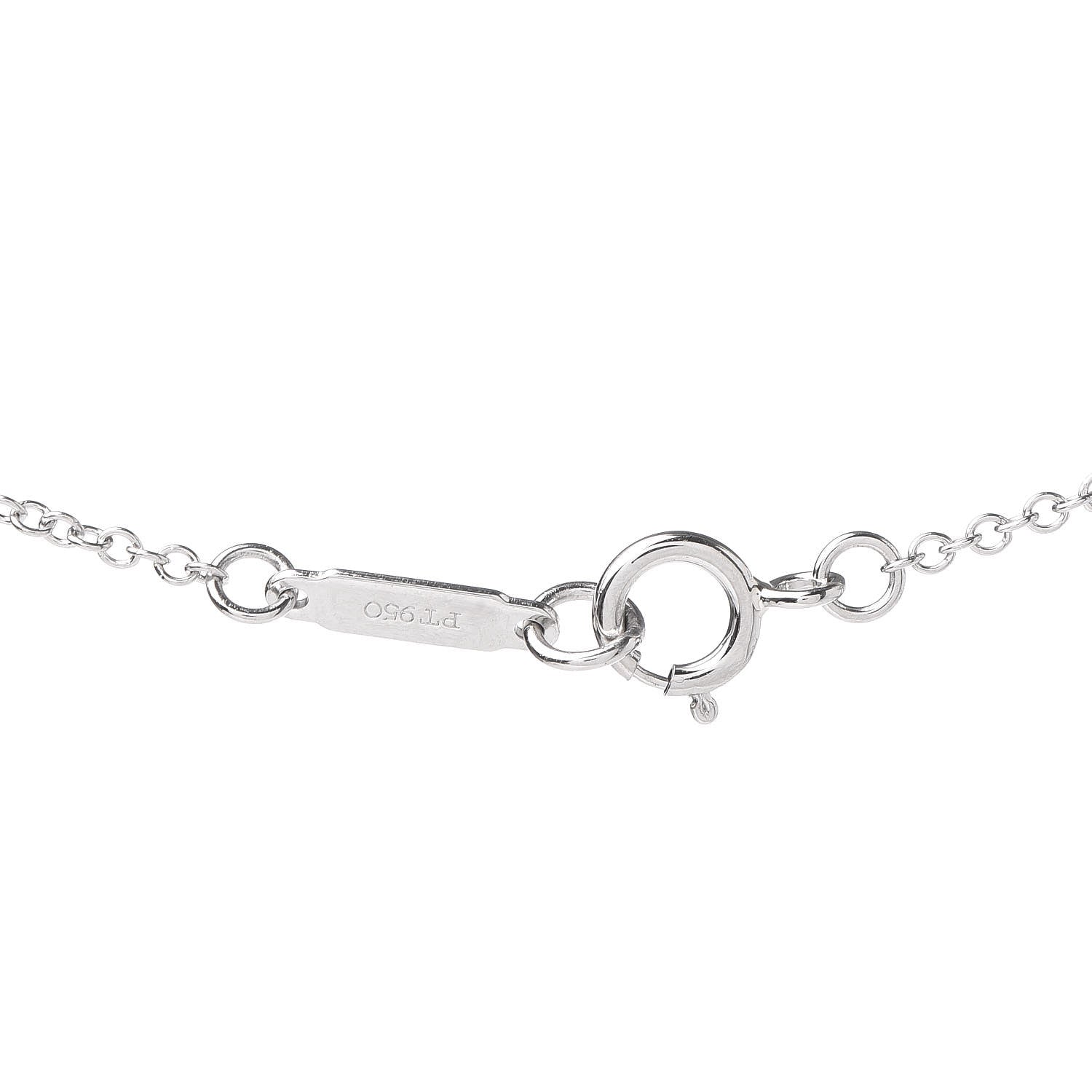 Tiffany Platinum Diamond Heart Pendant Necklace 5 of 5
