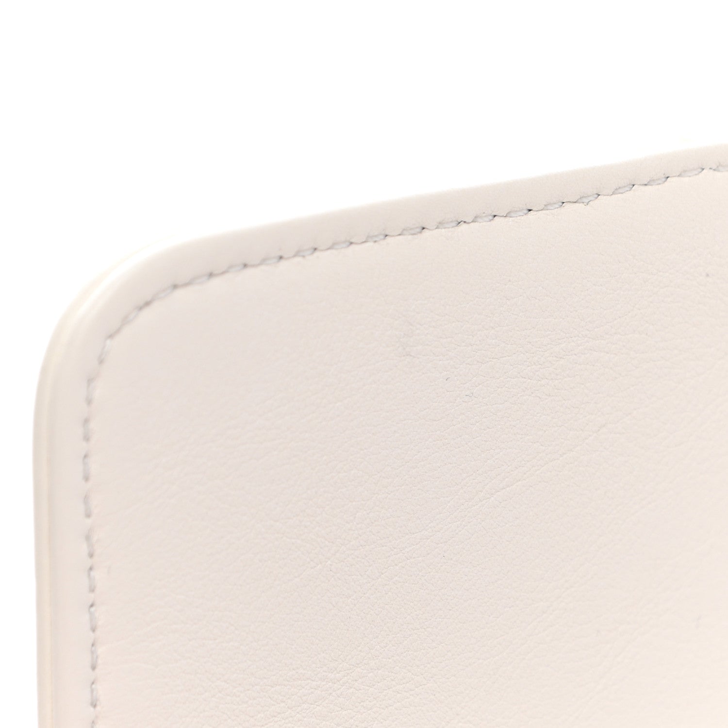 Chanel Calfskin Quilted Small Framing Chain Flap Bag White 11 of 12
