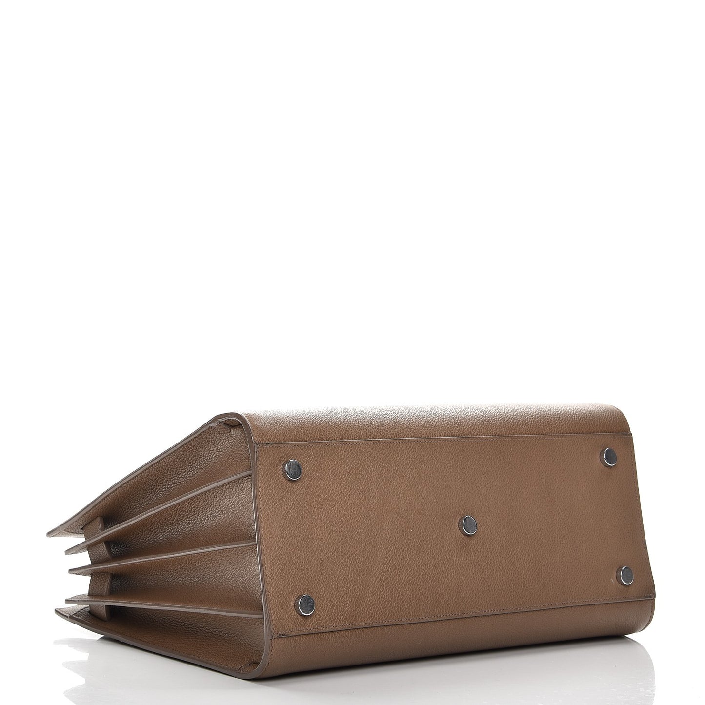 Grained Calfskin Small Sac De Jour Dark Beige