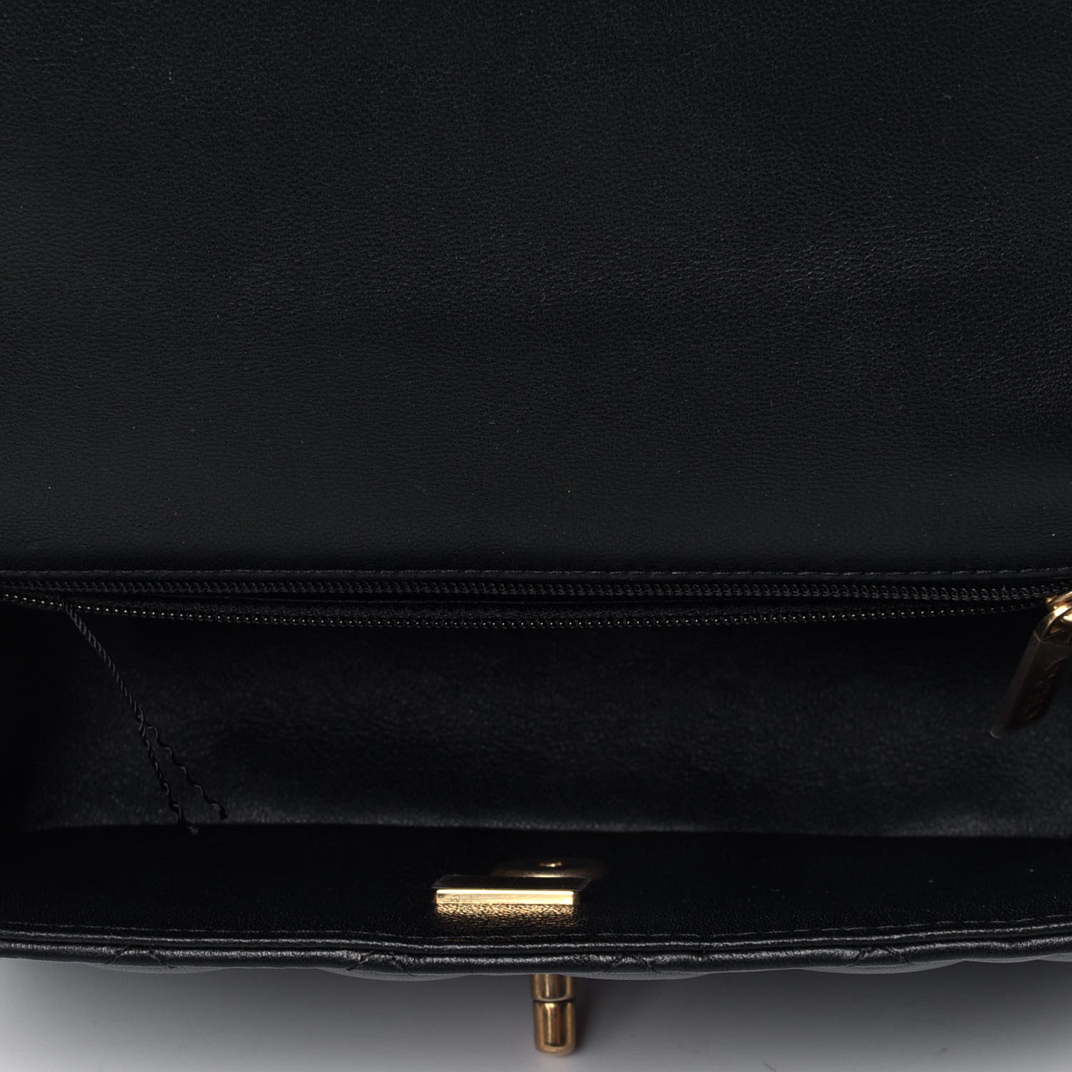 Chanel Lambskin Quilted Mini Top Handle Rectangular Flap Black 4 of 4