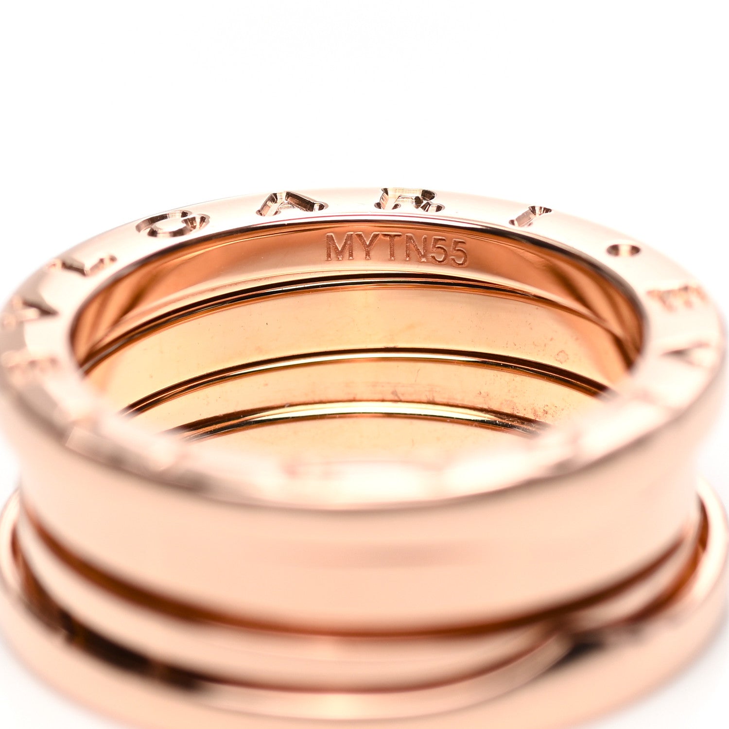 Bulgari 18K Rose Gold B.Zero1 Three-Band Ring 52 6 of 6