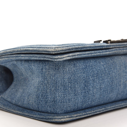 Chanel Denim Quilted Medium Boy Flap Blue 9 of 14