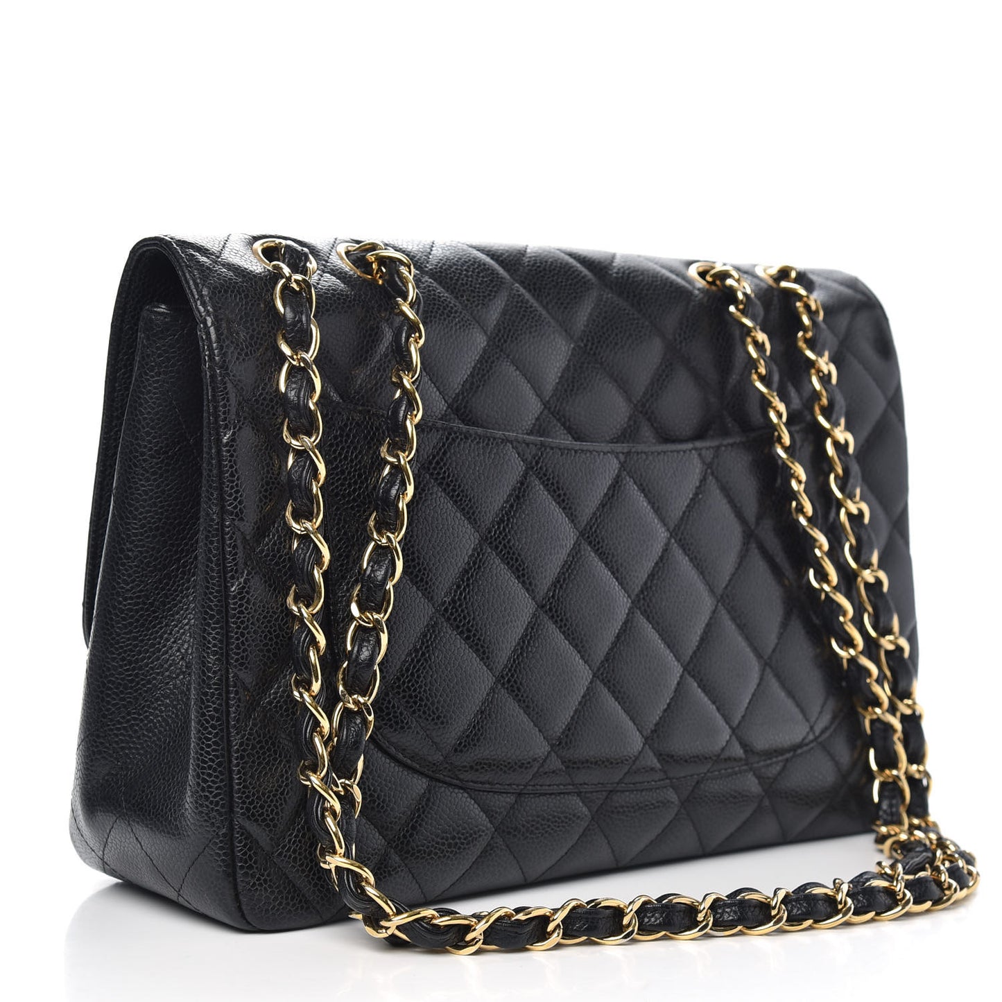 Caviar Quilted Jumbo Single Flap Black