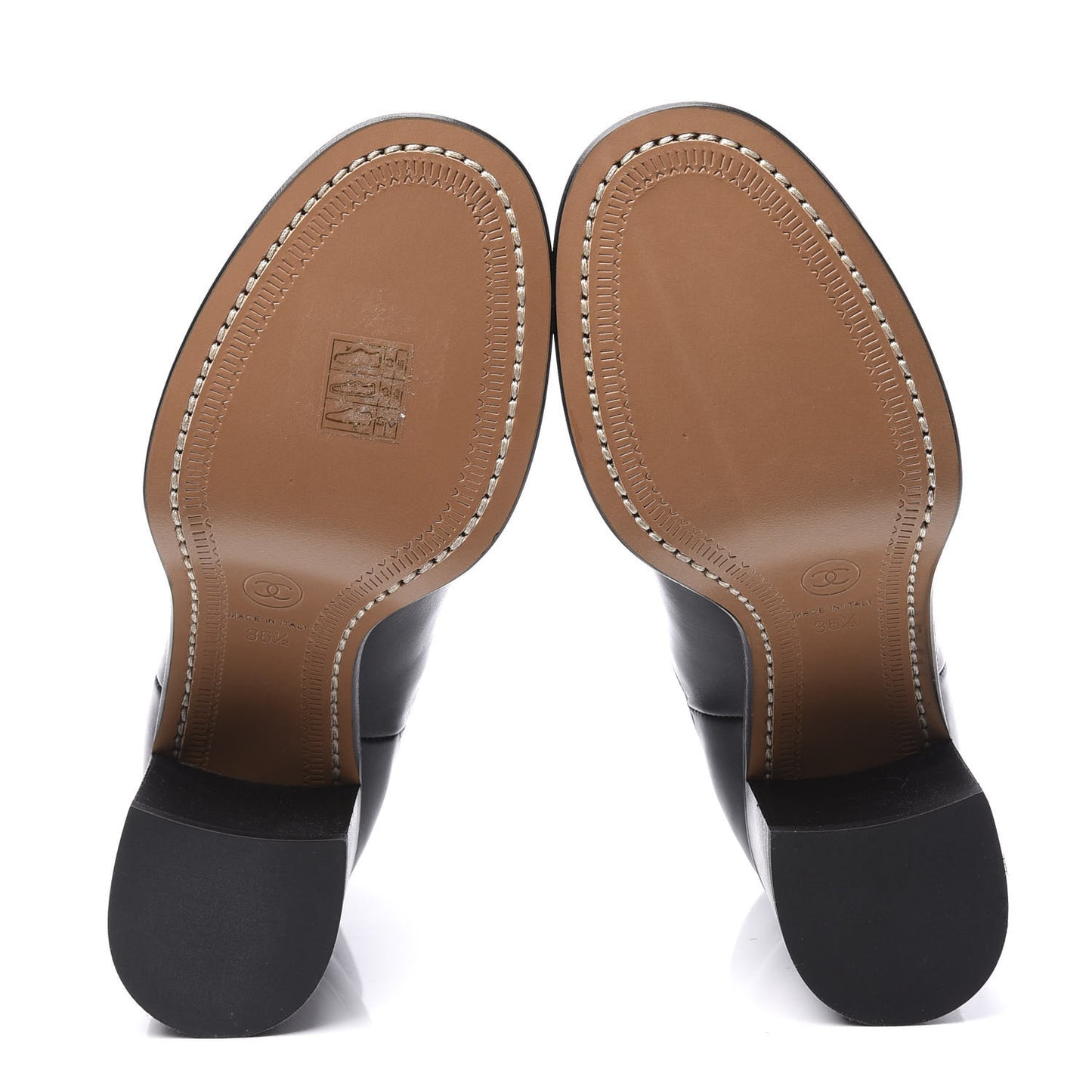 Calfskin Short Boots 36.5 Black