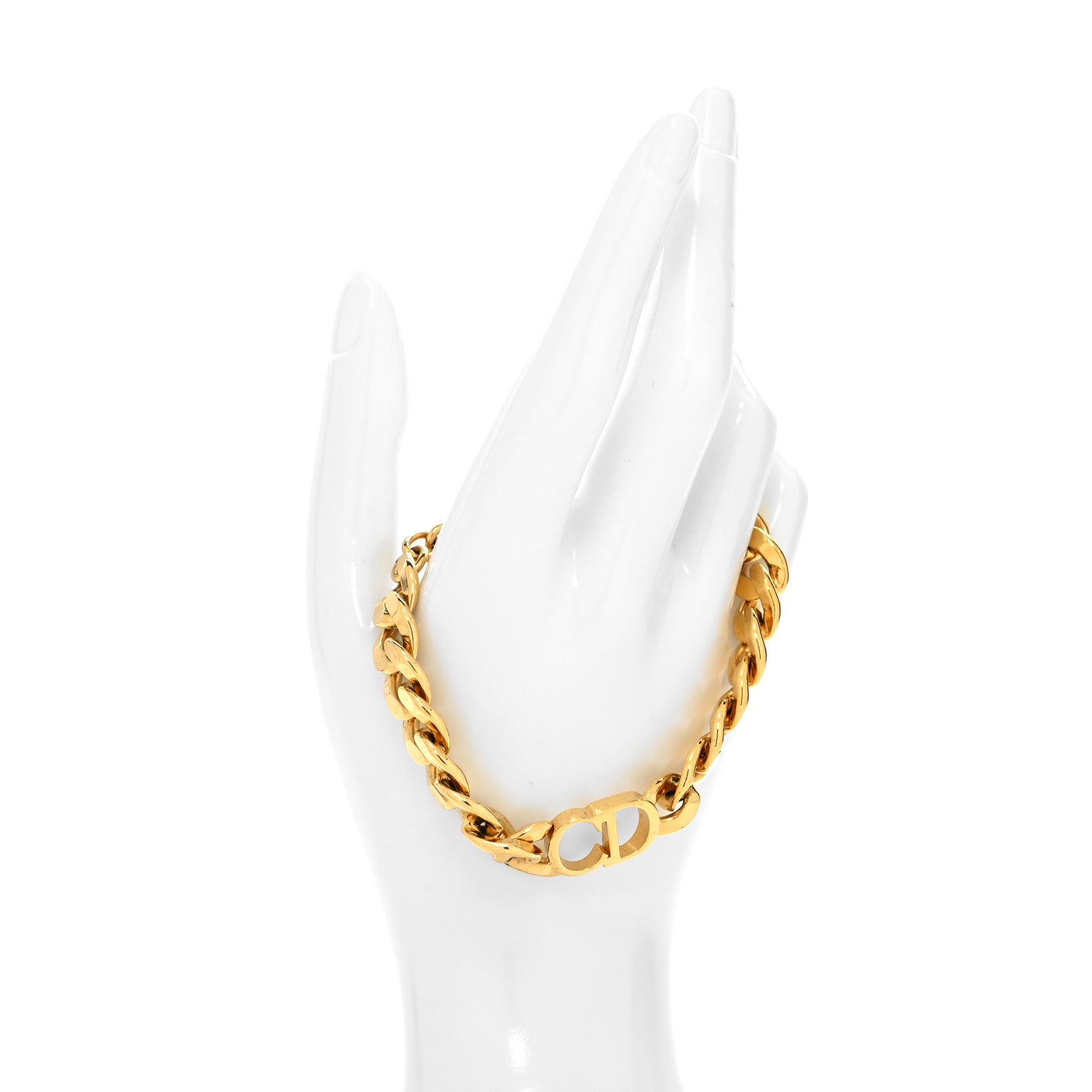 Christian Dior Metal Danseuse Etoile Chain Bracelet Gold 2 of 5