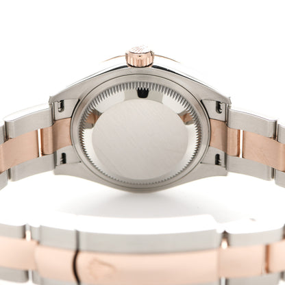 Rolex Stainless Steel 18K Everose Gold 28mm Oyster Perpetual Datejust Watch White Roman 279161 4 of 5