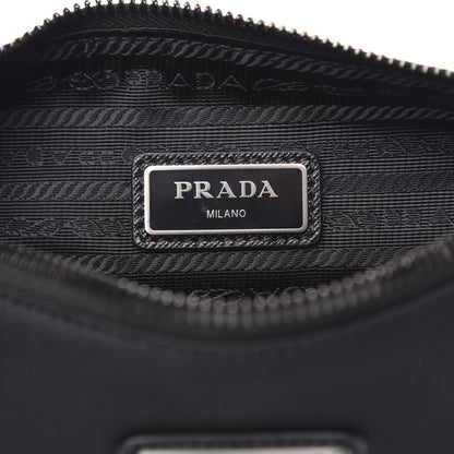 Prada Re-Nylon Saffiano Pocket Zippered Shoulder Bag Black 6 of 10