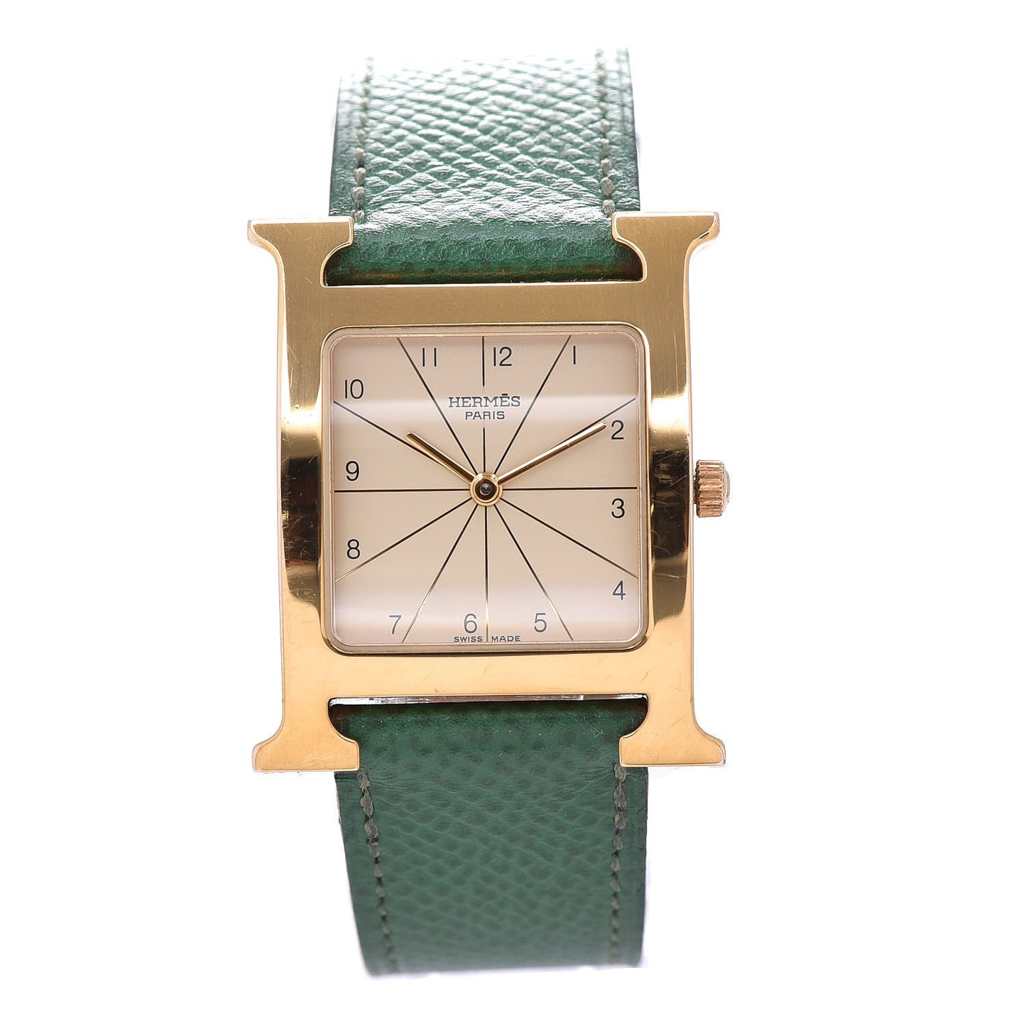 Stainless Steel Courchevel 26mm Heure H Hour Quartz Watch Vert Clair