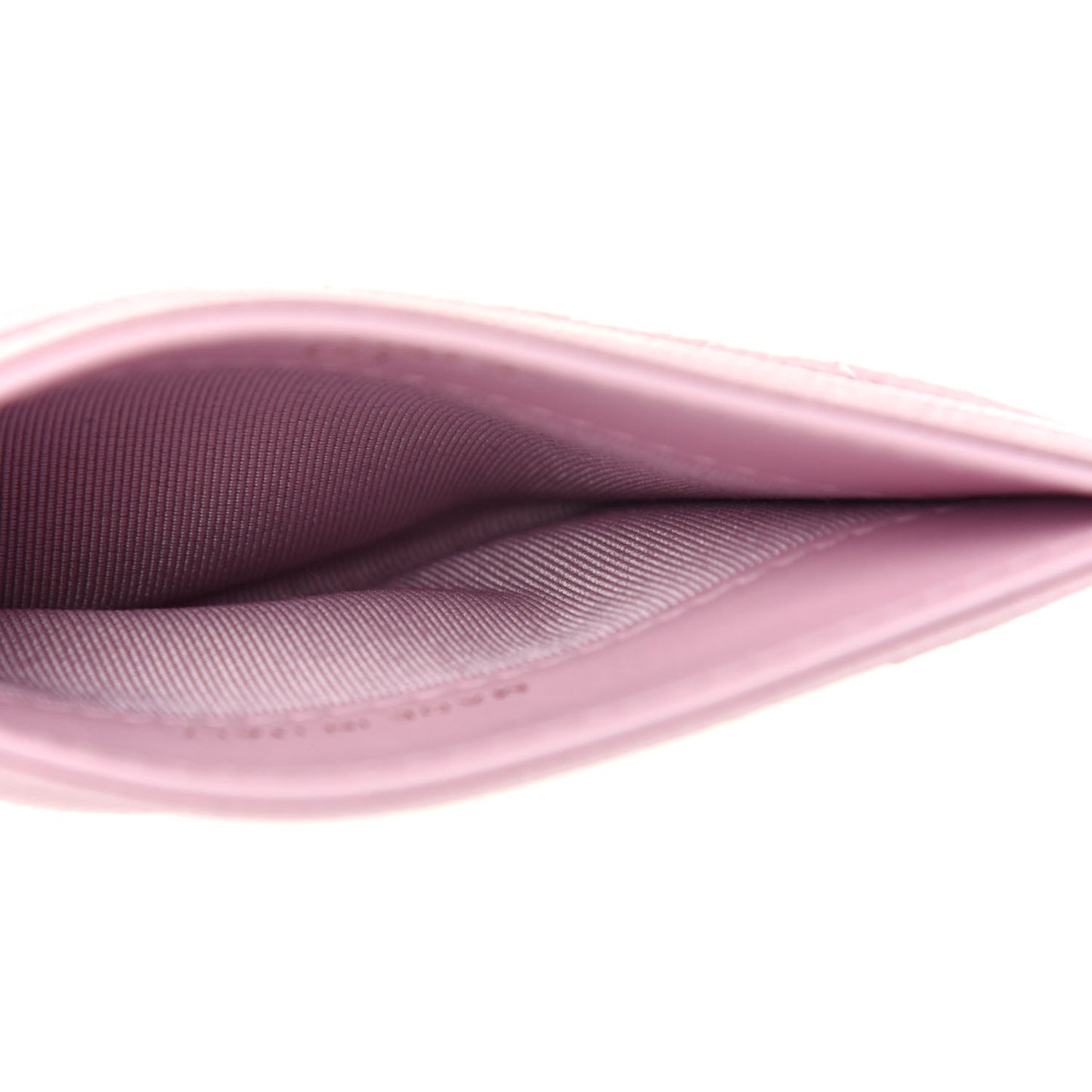Caviar Quilted Card Holder Light Pink