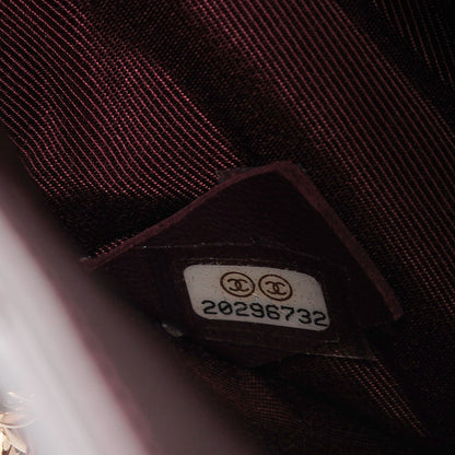 Chanel Patent Quilted Golden Class Wallet on Chain WOC Burgundy 7 of 9