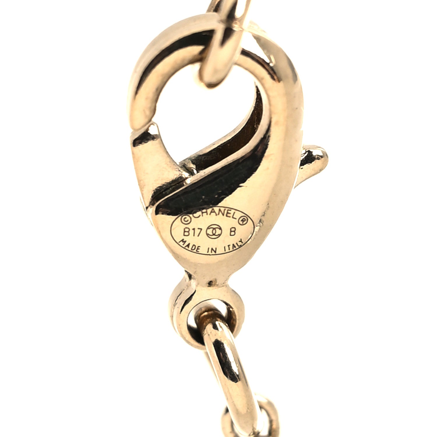 Chanel Baguette Crystal CC Necklace Gold 5 of 5