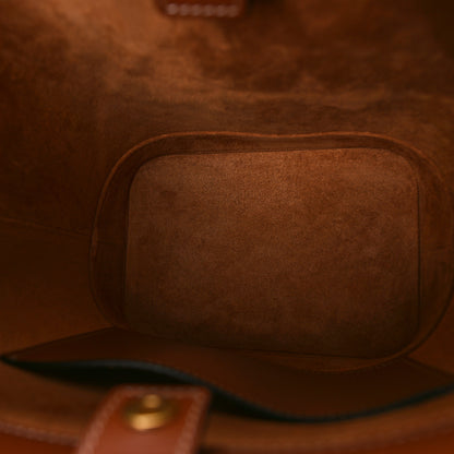Celine Smooth Calfskin Small Cuir Triomphe Bucket Bag Tan 5 of 7