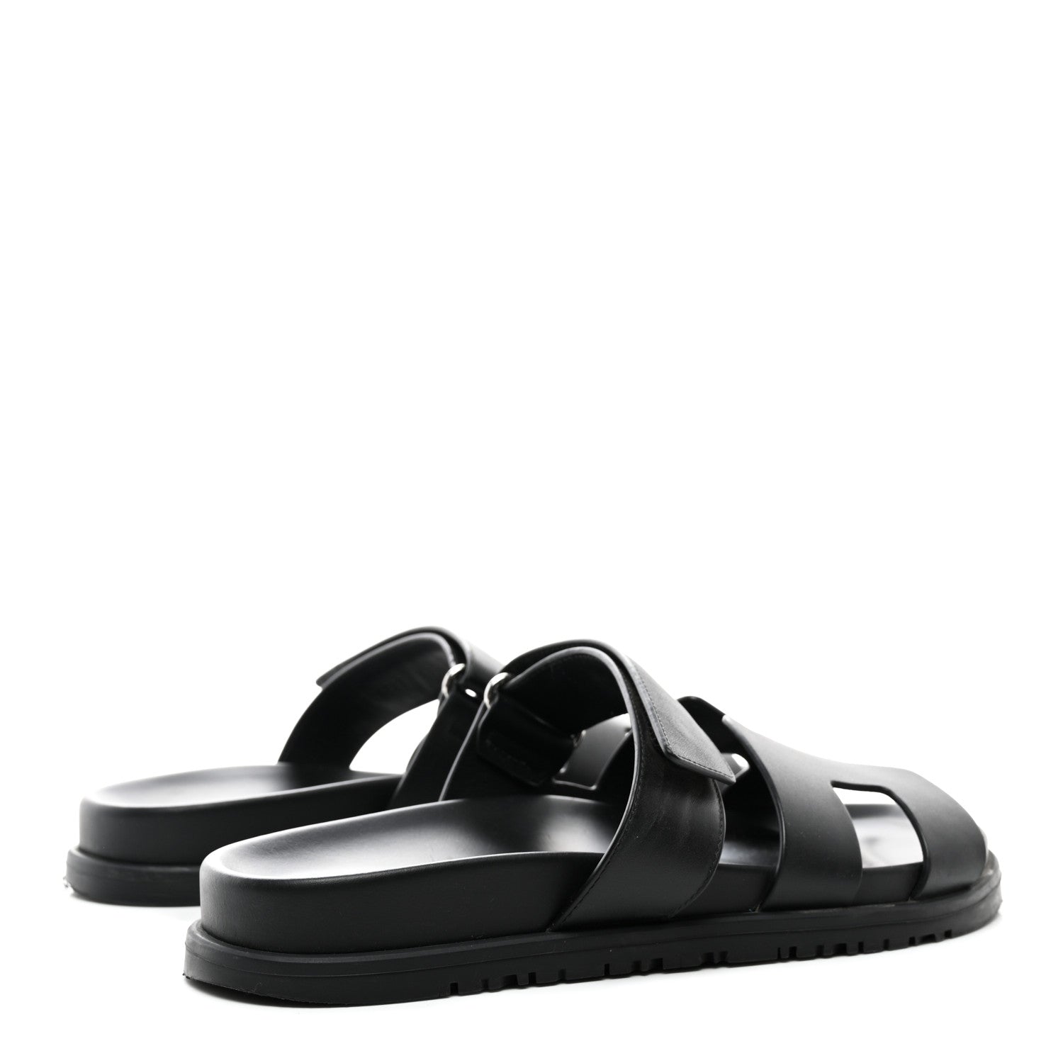 Hermes Calfskin Womens Chypre Sandals 38 Black 4 of 11